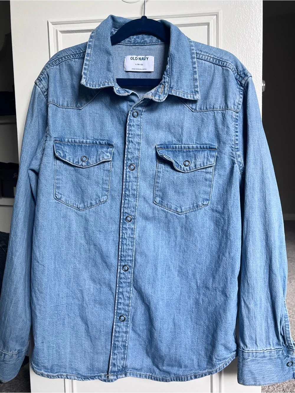 Old Navy boys Light Blue Denim Shirt Jacket